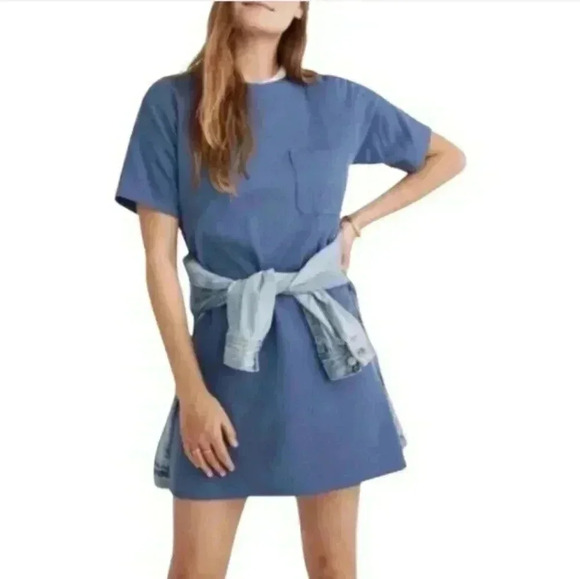 Madewell Dresses & Skirts - Madewell Ribbed T Shirt Blue Dress